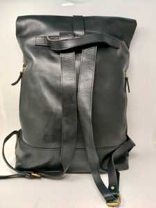 Premium Pull Up Leather Roll Top Backpack High Gloss Rucksack For Luxury Markets Durable Business Bag LRTB-0144 - Product Image 2