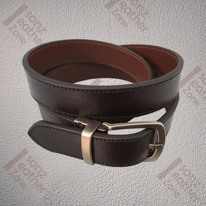 Ceinture en cuir de vache pleine fleur pour hommes avec boucle en alliage produit en cuir véritable - Product Image 1