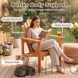 Ensemble de 2 chaises Adirondack empilables avec table d'appoint, meubles de patio extérieurs en métal durables et imperméables pour le jardin et l'hôtel - Product Image 3