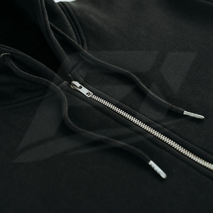 Sudaderas con Capucha Negras de Alta Calidad para Hombre, 100% Algodón Felpa, Sudadera Informal con Capucha, Logotipo Bordado en la Parte Delantera, Corte Regular - Product Image 4