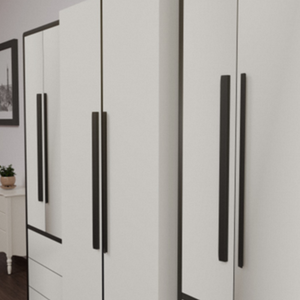 Poignée de profilé d'armoire en aluminium moderne et élégante, à montage en surface, pour porte de placard, quincaillerie minimaliste pour meubles de chambre à coucher - Product Image 1