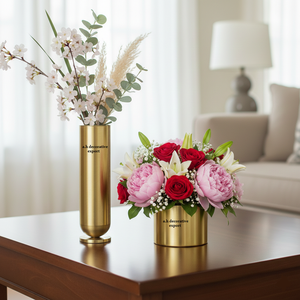 Modern Brushed Stainless Steel Wedding Eco-Friendly Flower <b>Vase</b> Minimalist Silver Decorative <b>Bud</b> Industrial Tabletop Centerpiece - Product Image 6