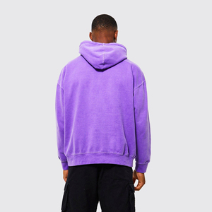 เสื้อฮู้ดดี้วินเทจแบบสั่งทำพิเศษ ผ้าฝ้ายฟลีซหนานุ่มทรงโอเวอร์ไซส์ สีซีดสไตล์สตรีทแวร์ แบบสวมหัว รับผลิตตามแบบ (OEM) ขายส่งจำนวนมาก - Product Image 5