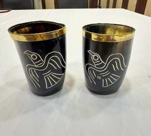 แก้วเบียร์ทรงโอเรียนทัลสีดำลายนกสีขาวขอบทอง ทำด้วยมือ ปลอดภัยสำหรับเครื่องล้างจาน เป็นมิตรกับสิ่งแวดล้อม เหมาะสำหรับงานแต่งงาน - Product Image 3