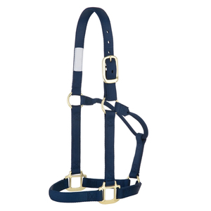 <b>Navy</b> Blue Nylon Horse Halter With Gold Hardware Adjustable Fit Equine Products Customized Design Horse <b>Accessories</b> Hardware Head - Product Image 1