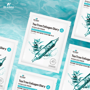 BIAIfekt Tea <b>Tree</b> Collagen Diary Ampoule Mask <b>Face</b> 30 Days Korean Gauze Cell Pore Acne Care Moisturizer Whitening K-Beauty OEM - Product Image 6