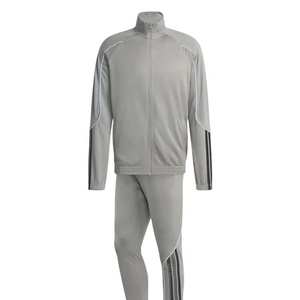 <b>Men</b> <b>Summer</b> High Neck Satin Tracksuit Set Full Sleeve Zipper <b>Jacket</b> Joggers Quick Dry Breathable Sportswear Gym Running Custom - Product Image 1