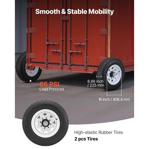 Kit Ruote Rinforzate a 8 Fori per Container Marittimi con Cinghie a Cricchetto per Rimorchi da 20 e 40 Piedi - Nuovo Accessorio Prodotto - Product Image 4