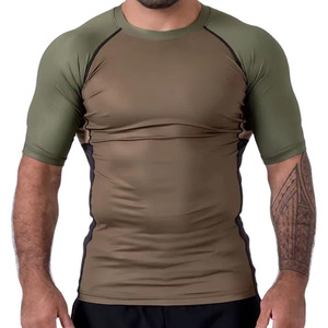 Premium Digital Print Spandex/Polyester Rash Guard Compression Shirt Long Sleeve Custom <b>Athletic</b> Apparel Factory Direct Supplier - Product Image 2