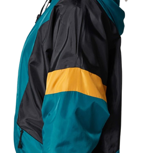 Chaqueta Cortavientos con Capucha y Cordón Ajustable para Mujer, Diseño Color Block, Talla Grande, Impermeable y Resistente al Viento, para Verano - Product Image 4