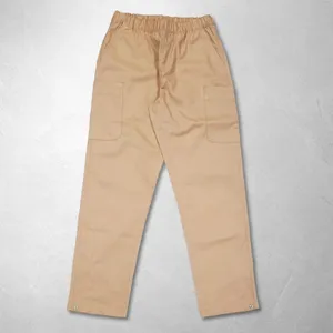 Pantalones Cargo Beige con Cintura Elástica para Hombre, con Bolsillos Laterales en las Piernas y Broches Ajustables en el Dobladillo - Product Image 1
