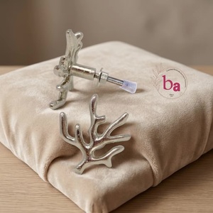 Boutons en fonte de haute qualité au design industriel, finition argentée, en forme de branche de corail, pour armoires de cuisine, tiroirs de commode, salon - Product Image 4