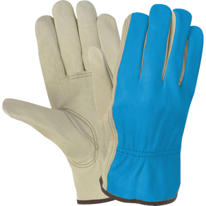 Gants de travail en cuir de vachette grainé haute performance, durables, respirants, polyvalents, pour l'hiver, confortables - Product Image 2