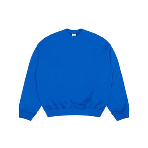 Pull en molleton épais 100 % coton pour homme, col rond, coupe oversize, bleu roi, épaules tombantes, avec logo personnalisé, fabricant, faible MOQ - Product Image 1