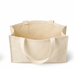 Heavy Duty Large Recycled Canvas Cotton Tote <b>Bag</b> With Bottom Gusset For Shopping Groceries custom Size & logo - Product Image 3