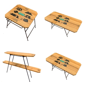 Table à manger moderne en bois de teck pliable et portable pour pique-nique en plein air avec assemblage facile - Product Image 6