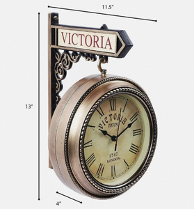 Vintage Traditional Quartz Analog Wall <b>Clock</b> Round Roman Numeral Decorative Timepiece for Living Room Cafe - Product Image 1