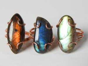 Anillo de Labradorita - Joyería de Piedra Natural con Envoltura de Alambre Multifuego - Regalo para Ella - Estilo Casual/Deportivo - Un Solo Tipo - Suministros al por Mayor - Product Image 5