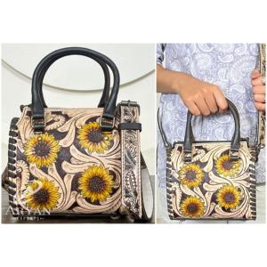 Sac de voyage de luxe en cuir de vachette fait main de haute qualité pour femme, idéal pour la gym, les week-ends et les voyages. - Product Image 1