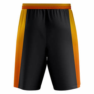 Shorts de sport durables pour hommes 2026 de haute qualité, sublimés, noirs et orange, en maille, à taille mi-haute élastique - Product Image 2