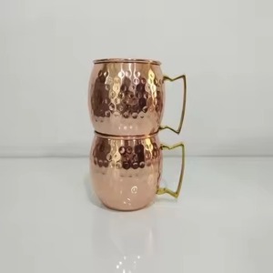High Quality Copper Mugs Set of 4 Moscow Mule Copper Mugs With Gift Box for <b>Beer</b> Serving and for Daily Home Usage - Product Image 1