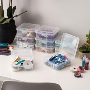 Set da 10 Astucci in Plastica con Coperchio a Scatto, Organizzatori Impilabili per Perline, Penne e Materiali Artistici, per un'Organizzazione Pratica - Product Image 4