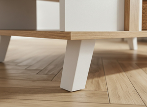 Mesa de Centro Alford de Diseño Contemporáneo para Hogar u Hotel, Fabricada con Tablero de Aglomerado y MDF, Color Blanco, Ideal para Sala de Estar, Bodega, Bar en Casa o Apartamento - Product Image 4