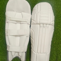 Almohadillas de críquet de diseño profesional y moderno, personalizables, transpirables, de cuero PU duradero, con doble costura, equipo de bateo.