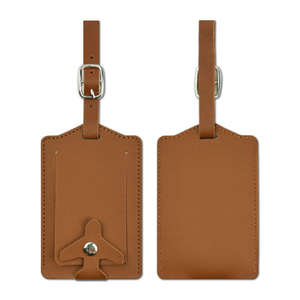 Étiquettes de bagages personnalisées en gros avec anneau en acier inoxydable, étiquettes de bagages métalliques pour avion - Product Image 1