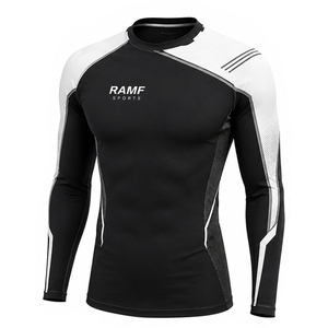 Camiseta de Compresión Personalizada para Hombre, para BJJ y MMA, Sin Gi, para Grappling, Sublimada, de Manga Larga, para Entrenamiento en Gimnasio, de Secado Rápido, Ropa Deportiva - Product Image 5