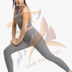 Ensemble de yoga pour femmes, design tendance, qualité supérieure, doux, léger, coupe ajustée, fermeture élastique à la taille. - Product Image 4