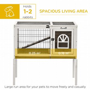 Casetta Rialzata per Conigli e Porcellini d'India in Legno - Arredamento per Animali Domestici - Product Image 3