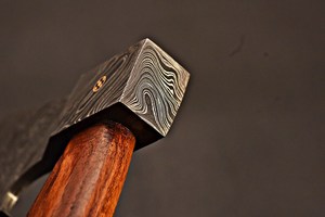 Handmade High Quality Damascus Steel Bearded <b>Viking</b> <b>Axe</b> with Wooden Handle Outdoor Survival Camping Hatchet OEM ODM - Product Image 6