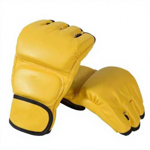 Gants de combat MMA unisexes légers et respirants en cuir PU avec sangle de poignet auto-agrippante antidérapante pour entraînement demi-doigts – Vente en gros - Product Image 3