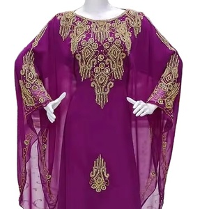 Caftan de Dubaï magnifique caftan de couleur caftan traditionnel musulman perles de pierre travail à la main caftan design marocain caftan2024 - Product Image 1