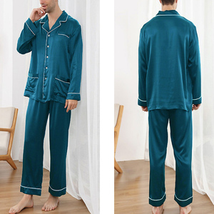 Manufacturer Unisex Custom <b>Pyjamas</b> for Couple Men Women's Sleepwear Sets Bamboo Clothes Viscose Silk Pajamas Wear Set - Product Image 4