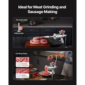 Tritacarne Manuale in Acciaio Inox 304 con Morsetto da Tavolo per Insaccatrice, con 2 Dischi di Taglio per Uso Agricolo, Condizione Usato - Product Image 4