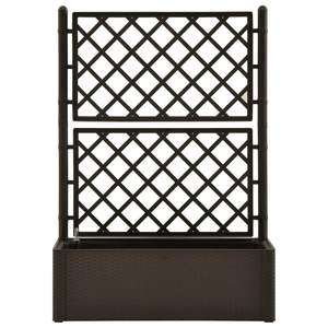 Macetas y jardineras grandes de plástico (PP) color moca, elevadas, impermeables, para flores. - Product Image 3