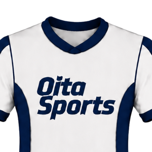 Maillot de rugby bleu marine et blanc à manches courtes, col en V, uniforme d'équipe personnalisé, respirant, pour l'entraînement, vêtements de sport athlétiques, chemise de performance - Product Image 3