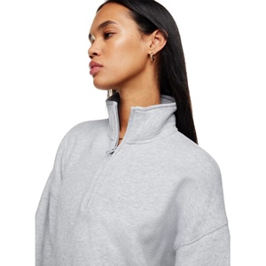 Pull à manches longues pour femmes, vente en gros, col montant, Zip, sweats à capuche, Support personnalisé, OEM 100% coton - Product Image 3