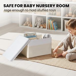 4 Pack 23 QT Large Decorative Storage Baskets Nursery Closet Organizer Bins Lids Living Room Bedroom Shelf <b>Clothes</b> <b>Boxes</b> - Product Image 3