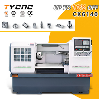 Tour CNC horizontal à broche unique haute précision CK6140 avec commande GSK/FANUC et banc plat pour l'usinage des métaux