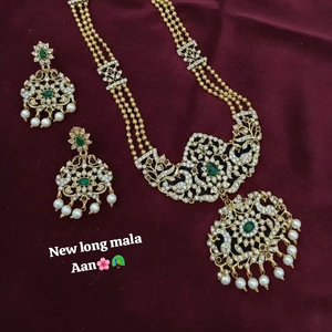 High Quality Traditional Tempal Laxmi Gold-Plated Flower Design Coin Necklace Earrings <b>Set</b> <b>Crystal</b> Rhinestone Ethnic Wedding - Product Image 1