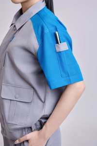 Ensemble de vêtements de travail de sécurité à haute visibilité à manches longues pour hommes |   Tissu TC anti-rides, respirant, confortable et durable de la marque FMF - Product Image 3