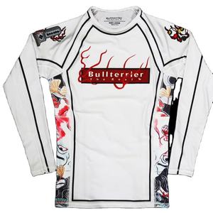 2026 Vente en gros de Rash Guards MMA personnalisés imprimés par transfert thermique UPF50+ pour hommes, T-shirt de surf à manches courtes BJJ - Product Image 1
