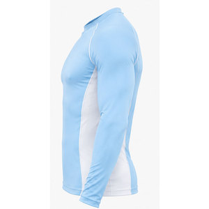 Chemise de fitness pour homme, bleu clair, manches longues, anti-UV, séchage rapide, respirante, en spandex et polyester - Product Image 4