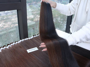 Prix usine en vrac Extensions de cheveux vierges vietnamiennes 100% cheveux humains couleurs foncées Super Double dessiné 26 pouces naturel droit - Product Image 2