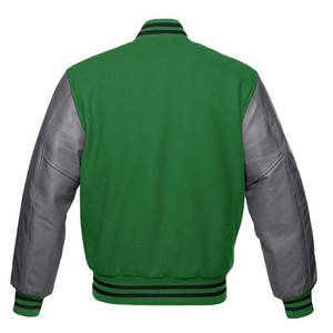Chaqueta Universitaria Personalizada de Cuero PU con Letras Bordadas en Chenille, Chaqueta de Invierno, Chaqueta Letterman, Chaqueta Varsity de Lana para Hombre - Product Image 5