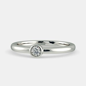 Anillo de Compromiso con Diamante Cultivado en Laboratorio, Corte Mini, para Mujer |   Anillo de Compromiso de Oro Delicado con Certificación IGI |   Elegante Regalo Nupcial - Product Image 3