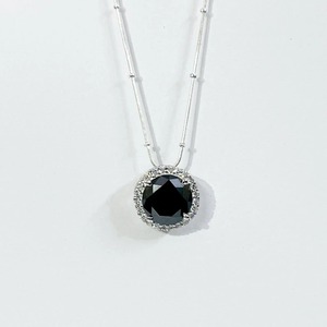 Colgante de Plata de Ley 925 con Diamante Moissanita Negro de 5 Ct, Corte Brillante, Gran Brillo y Lustre, Colgante de Calidad - Product Image 4